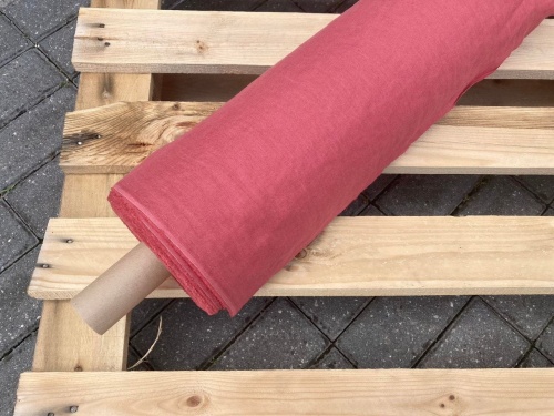 tkanina lniana, polski len, zgaszona malina sklep alternative textiles