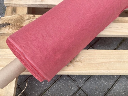tkanina lniana, polski len, zgaszona malina sklep alternative textiles