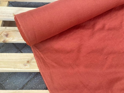 tkanina lniana len 100% z Polski ciemny rudy sklep alternative textiles