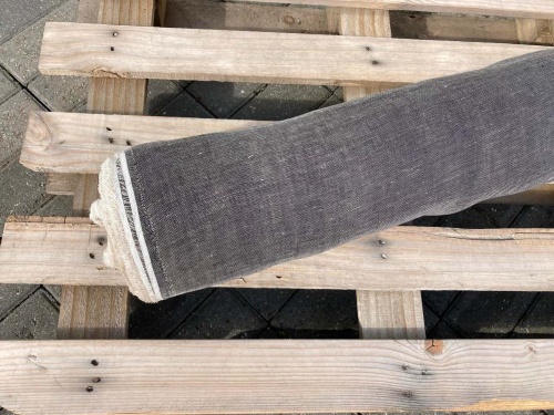 siatka lniana ażurowa, czarna sklep alternative textiles
