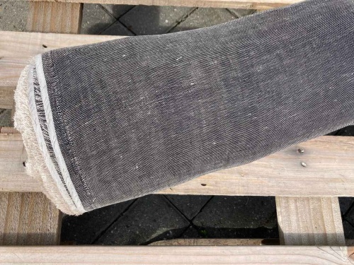 siatka lniana ażurowa, czarna sklep alternative textiles