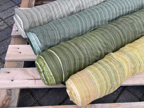 tkanina lniana, 100% len siatka ażurowa