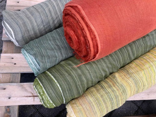 tkanina lniana, 100% len siatka ażurowa