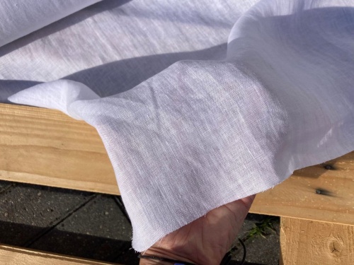 LEN naturalna tkanina lniana biel optyczna 155g sklep alternative textiles