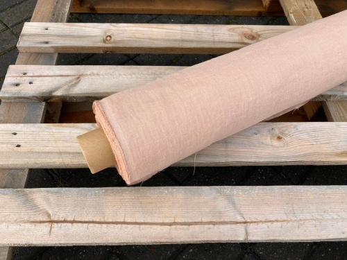 tkanina lniana Lenaj 205g łososiowo brzoskwiniowy sklep Alternative Textiles