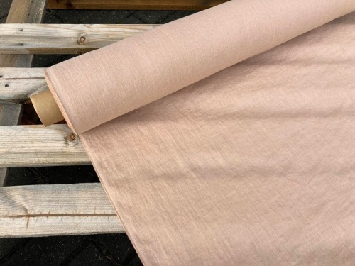 tkanina lniana Lenaj 205g łososiowo brzoskwiniowy sklep Alternative Textiles