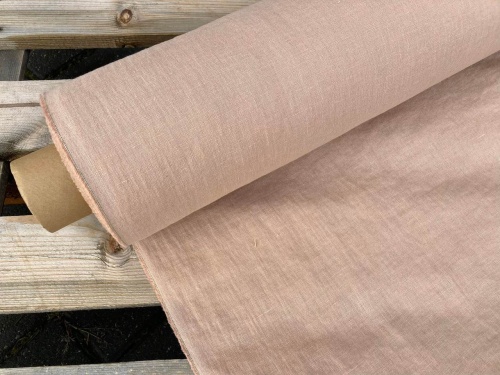 tkanina lniana Lenaj 205g łososiowo brzoskwiniowy sklep Alternative Textiles