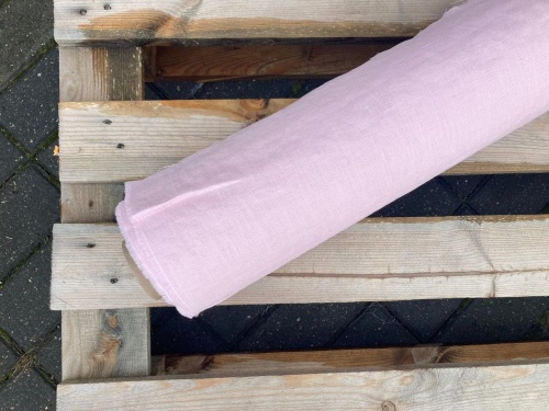 tkanina lniana, lenaj len 100% 205g baby pink, sklep alternative textiles