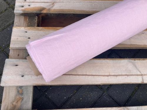 tkanina lniana, lenaj len 100% 205g baby pink, sklep alternative textiles