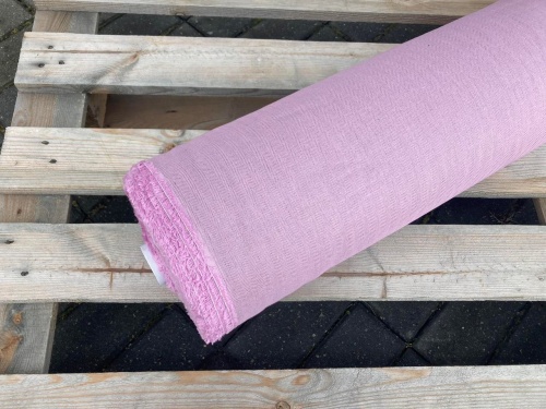 tkanina lniano bawełniana jodełka jasny róż, sklep alternative textiles