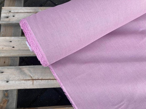 tkanina lniano bawełniana jodełka jasny róż, sklep alternative textiles