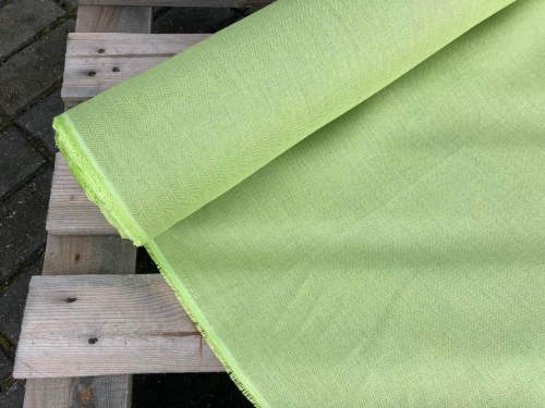 tkanina lniano bawełniana, jodełka, cytrynowa limonka, sklep alternative textiles