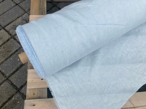 tkanina lniana niebieski melanż 155g  100% len, sklep alternative textiles