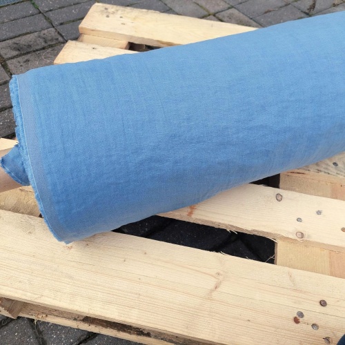 len pościelowy stonewashed, niebieski 160g, 250cm szeroki - sklep Alternative Textiles