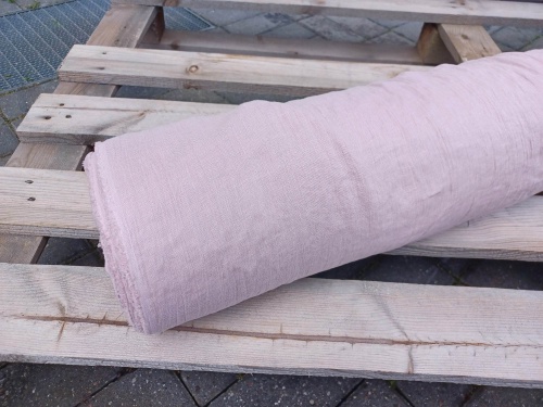 tkanina lniana, kreszowana krepa, brudny róż - sklep Alternative Textiles