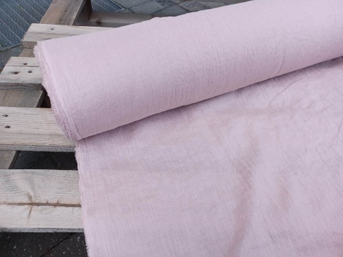 tkanina lniana, kreszowana krepa, brudny róż - sklep Alternative Textiles