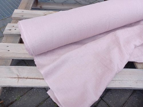 tkanina lniana, kreszowana krepa, brudny róż - sklep Alternative Textiles