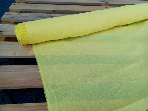 tkanina konopna w kolorze żółtym, 154g  - sklep Alternative Textiles