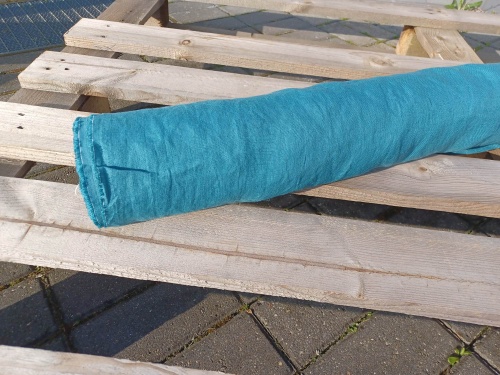 tkanina konopna w kolorze pagoda blue, 154g  - sklep Alternative Textiles