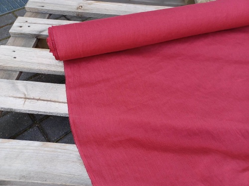 tkanina konopna, wiśnia 154g - sklep Alternative Textiles