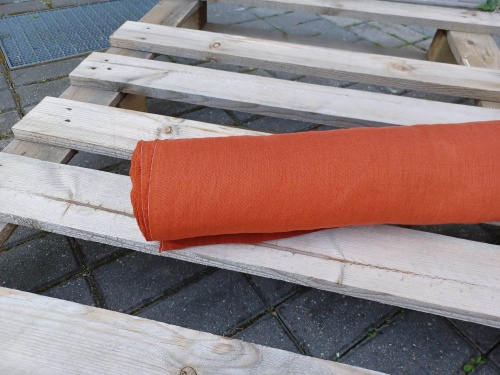 tkanina konopna, rdzawy brąz 154g - sklep Alternative Textiles