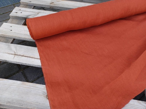 tkanina konopna, rdzawy brąz 154g - sklep Alternative Textiles