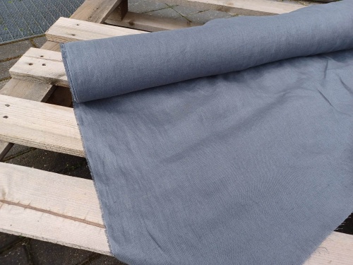 tkanina konopna - stalowy blady  - sklep Alternative Textiles