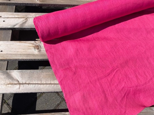 tkanina konopna fuksja - sklep Alternative Textiles