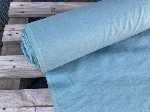 tkanina lniana miętowa 185g - sklep Alternative Textiles