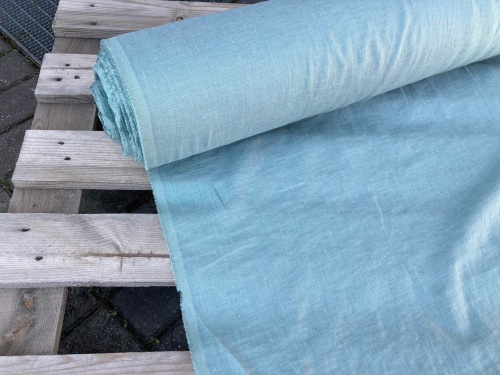 tkanina lniana miętowa 185g - sklep Alternative Textiles