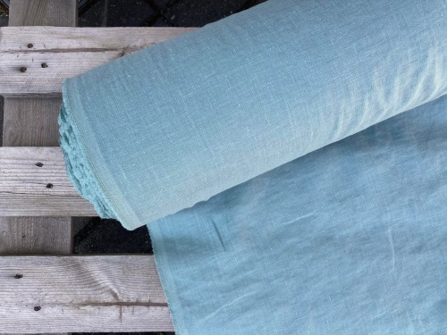 tkanina lniana miętowa 185g - sklep Alternative Textiles