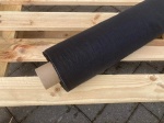 DEADSTOCK tkanina lniana, litewski len 100% LENAJ, czarny, 205g (kupon o dł 75 cm)