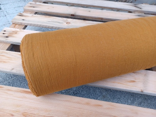 len krepa, kolor musztardowy - sklep Alternative Textiles.jpg