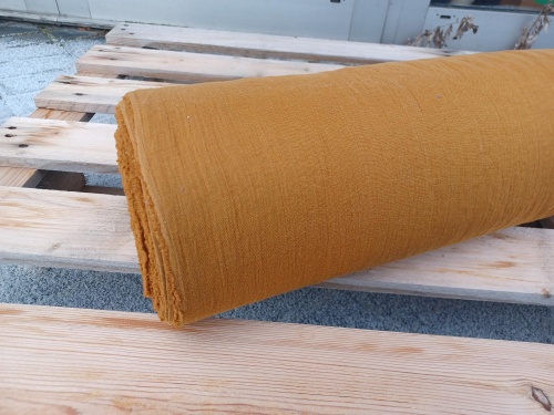 len krepa, kolor musztardowy - sklep Alternative Textiles.jpg