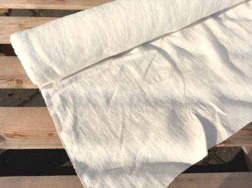 Tkanina lniano-kopnopna, biel 3/4, 160g szerokość 210 cm - sklep Alternative Textiles