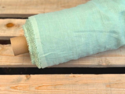 len tkanina lniana, miętowa 200g, szeroka 250cm - sklep Alternative Textiles.jpg