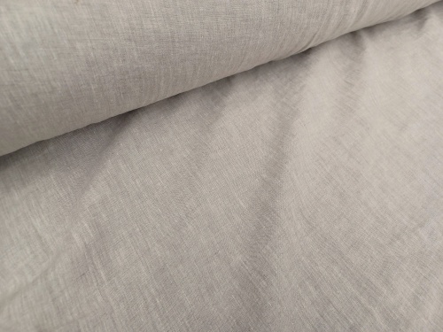 len pościelowy stonewashed, jasny natural melanż, 170g, 250cm szerokości - sklep Alternative Textiles