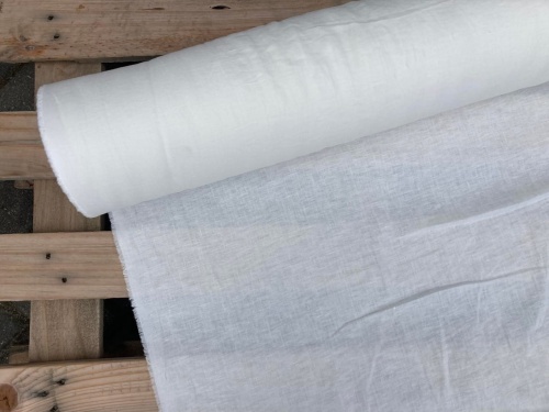 BLEN len, tkanina lniana, biel 3/4, 165g/m2  (cena za 0,5m) 