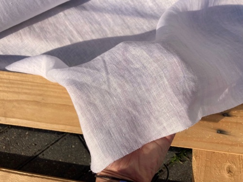 LEN naturalna tkanina lniana biel kremowa 155g sklep alternative textiles