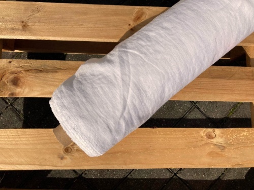 LEN naturalna tkanina lniana biel kremowa 155g (cena za 0,5m) 