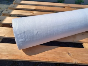 Len, naturalna tkanina lniana, BIEL OPTYCZNA 230g  (cena za 0,5m) 