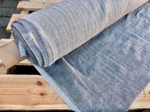 litewski len 74%, 18% bawełna, 8% poliester z recyklingu sklep alternative textiles