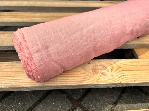 tkanina lniana pastelowy róż 154g - sklep Alternative Textiles