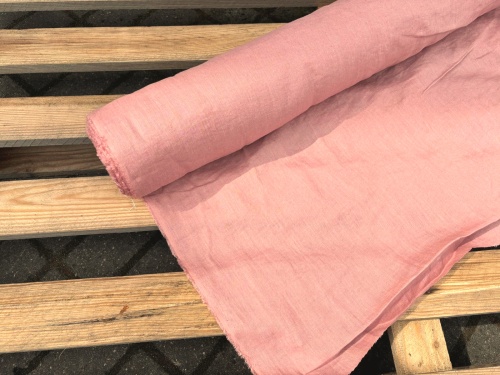 tkanina lniana pastelowy róż 154g - sklep Alternative Textiles