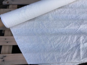 DEADSTOCK tkanina lniana, litewski len 100%, LENAJ, biel 3/4, 205g  (kupon o dł 85 cm) 
