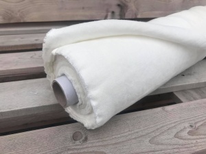 DEADSTOCK Tkanina konopna KONOPKA KLIMINA ivory 200g (kupon o dł 90 cm)