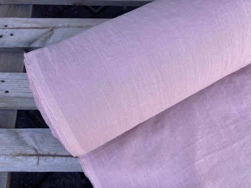 tkanina lniana pościelowa 255cm pastelowy róż 200g - sklep Alternative Textiles