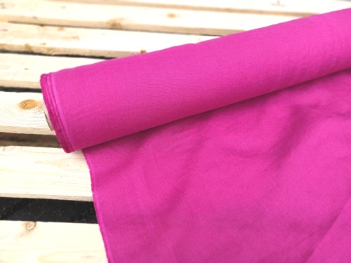tkanina lniana ciemniejsza fuksja 155g - sklep Alternative Textiles.jpg