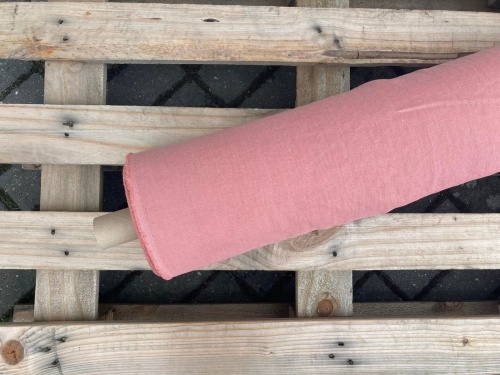 tkanina lniana len 100% łososiowy róż 180g/m2 sklep Alternative Textiles