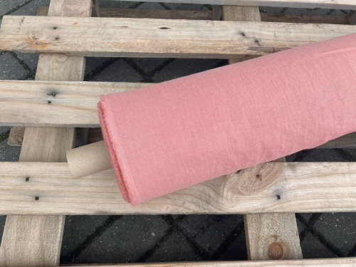 tkanina lniana len 100% łososiowy róż 180g/m2 sklep Alternative Textiles